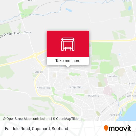 Fair Isle Road, Capshard map