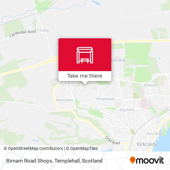 Birnam Road Shops, Templehall map