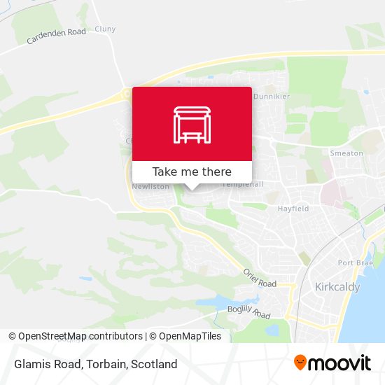 Glamis Road, Torbain map