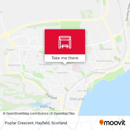 Poplar Crescent, Hayfield map