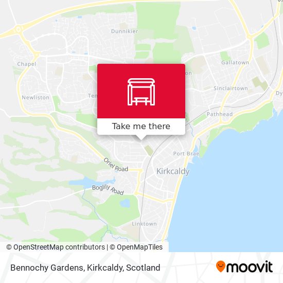 Bennochy Gardens, Kirkcaldy map