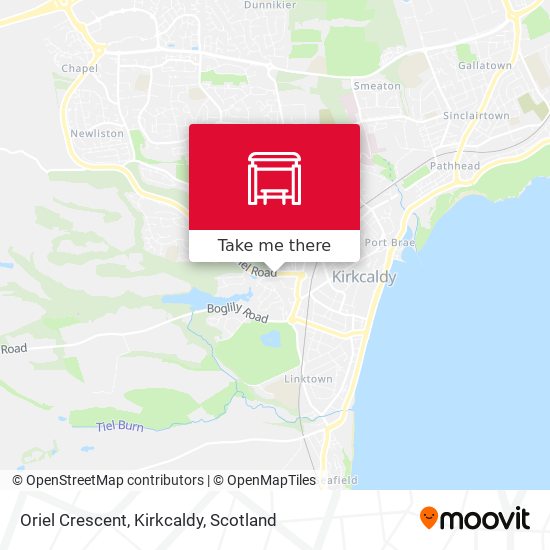 Oriel Crescent, Kirkcaldy map