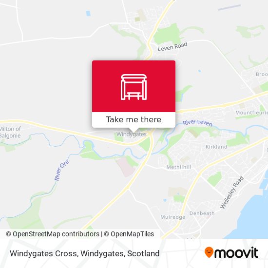 Windygates Cross, Windygates map