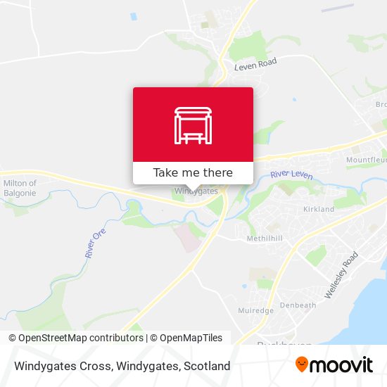 Windygates Cross, Windygates map