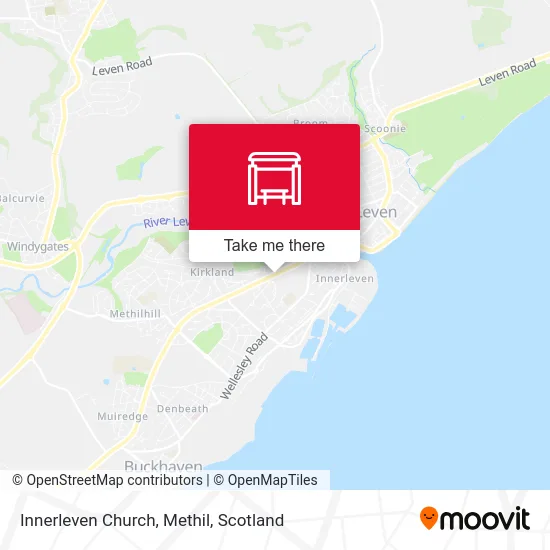 Innerleven Church, Methil map