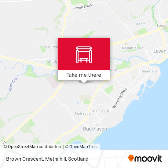 Brown Crescent, Methilhill map