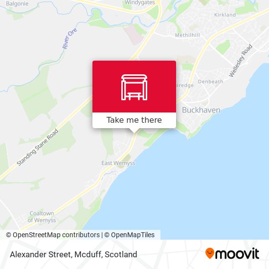 Alexander Street, Mcduff map