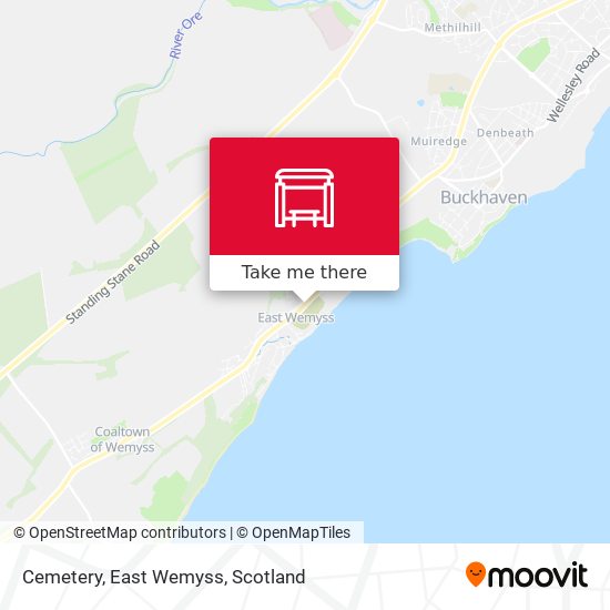 Cemetery, East Wemyss map