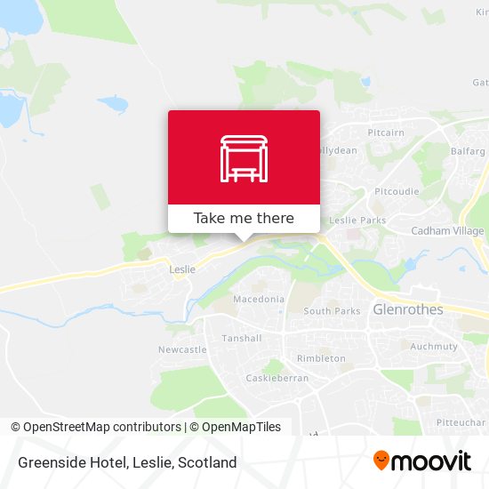 Greenside Hotel, Leslie map