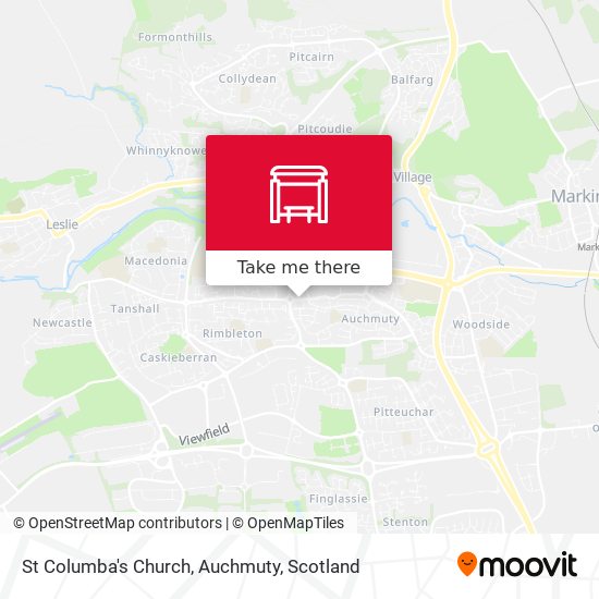 St Columba's Church, Auchmuty map