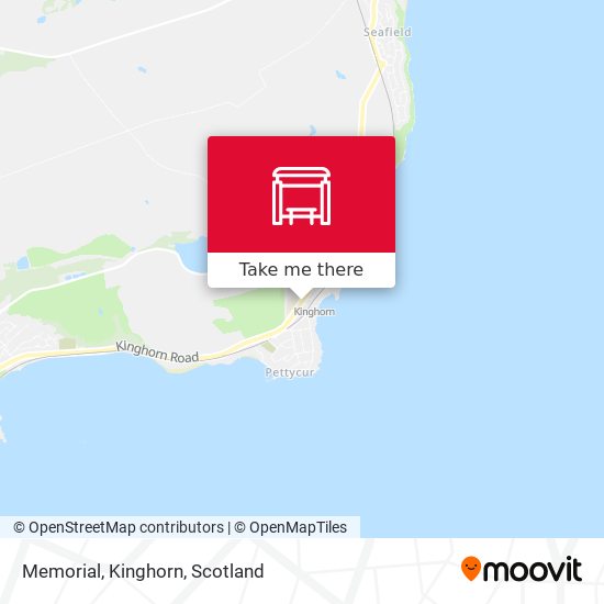 Memorial, Kinghorn map