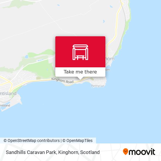 Sandhills Caravan Park, Kinghorn map