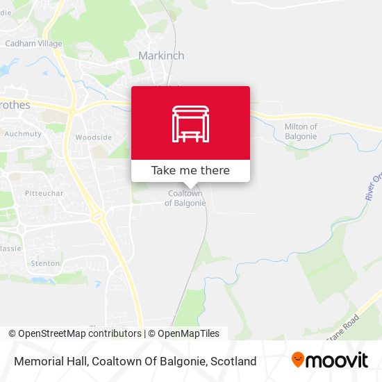 Memorial Hall, Coaltown Of Balgonie map