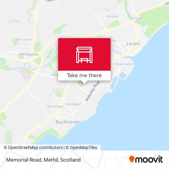 Memorial Road, Methil map