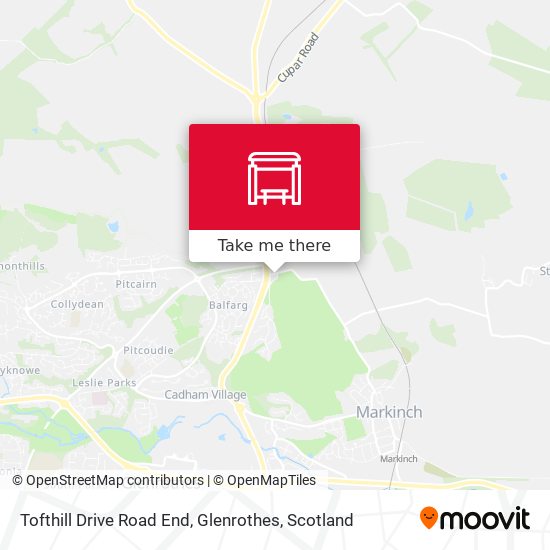 Tofthill Drive Road End, Glenrothes map