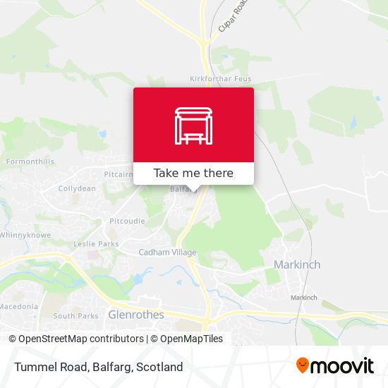 Tummel Road, Balfarg map
