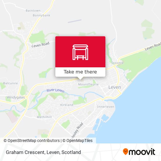 Graham Crescent, Leven map