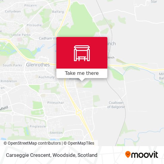 Carseggie Crescent, Woodside map
