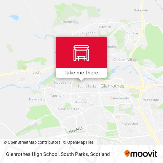 Glenrothes High School, South Parks map