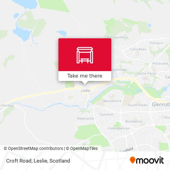 Croft Road, Leslie map