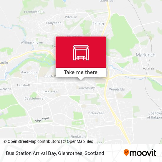 Bus Station Arrival Bay, Glenrothes map