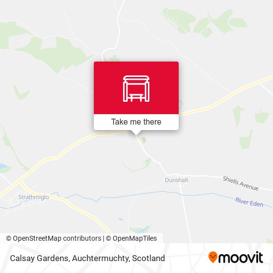 Calsay Gardens, Auchtermuchty map