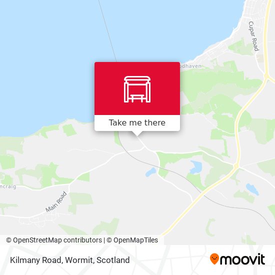 Kilmany Road, Wormit map