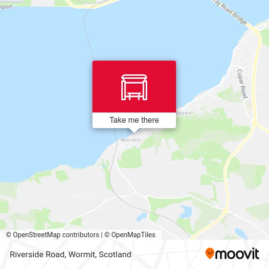 Riverside Road, Wormit map
