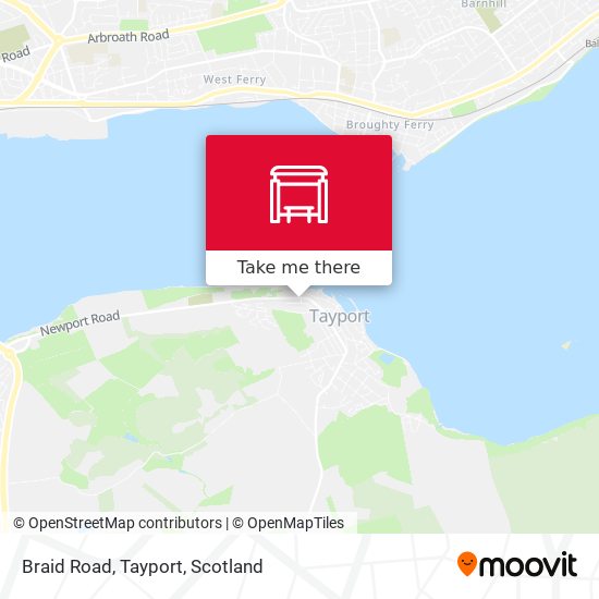 Braid Road, Tayport map