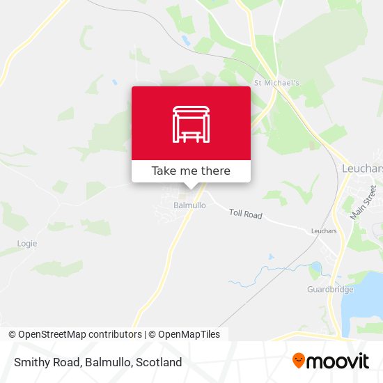 Smithy Road, Balmullo map