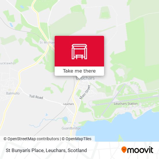 St Bunyan's Place, Leuchars map
