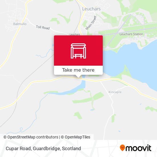 Cupar Road, Guardbridge map