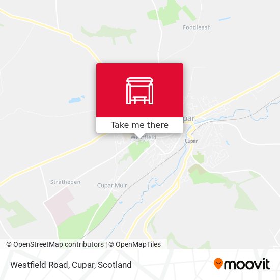 Westfield Road, Cupar map