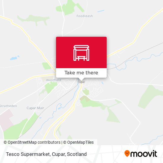 Tesco Supermarket, Cupar map