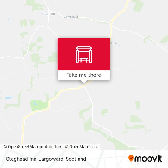 Staghead Inn, Largoward map