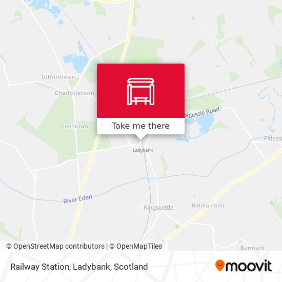 Railway Station, Ladybank map