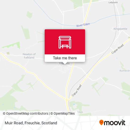Muir Road, Freuchie map