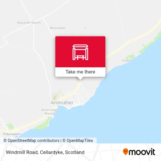 Windmill Road, Cellardyke map