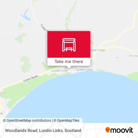 Woodlands Road, Lundin Links map