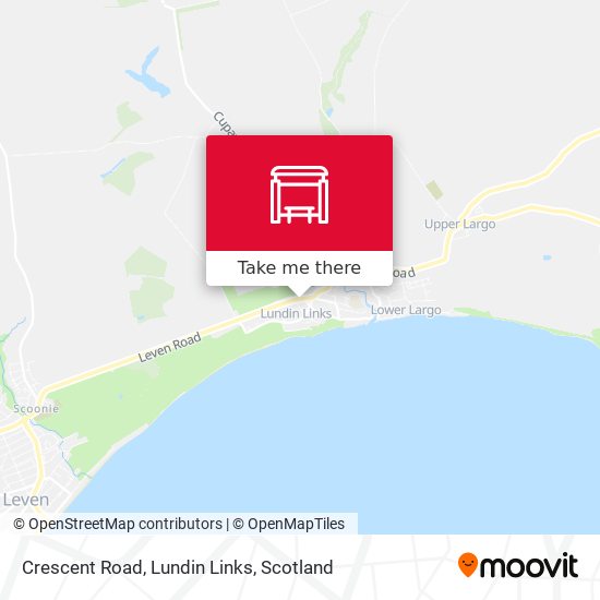 Crescent Road, Lundin Links map