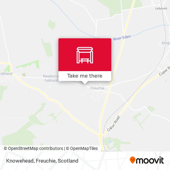 Knowehead, Freuchie map