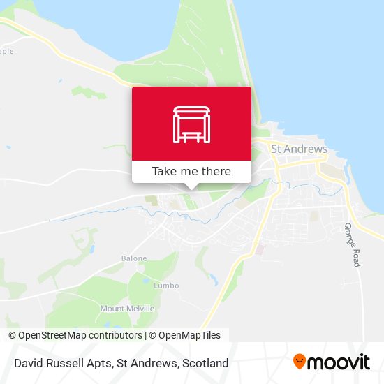 David Russell Apts, St Andrews map