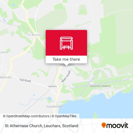 St Athernase Church, Leuchars map