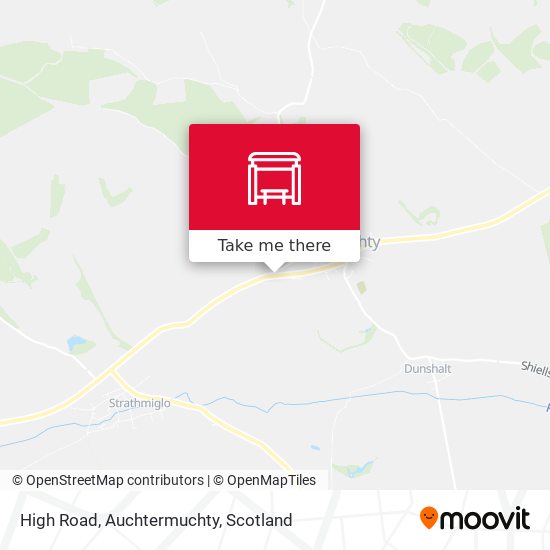 High Road, Auchtermuchty map