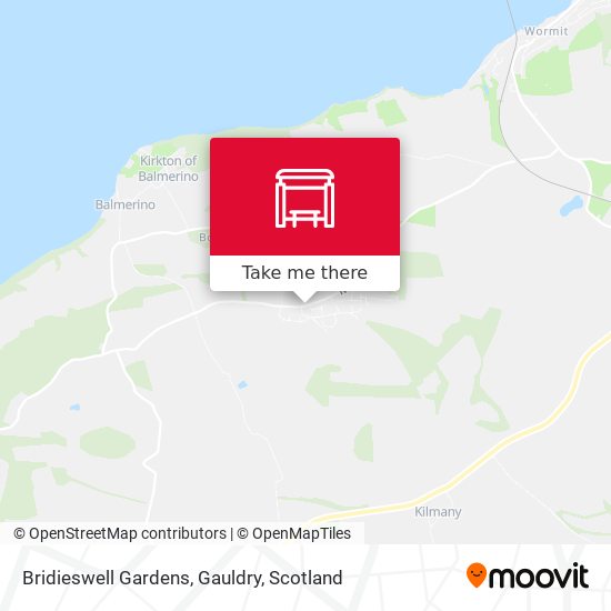 Bridieswell Gardens, Gauldry map