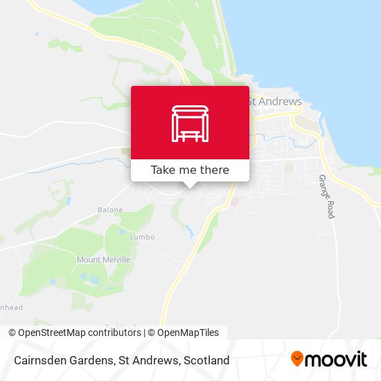 Cairnsden Gardens, St Andrews map