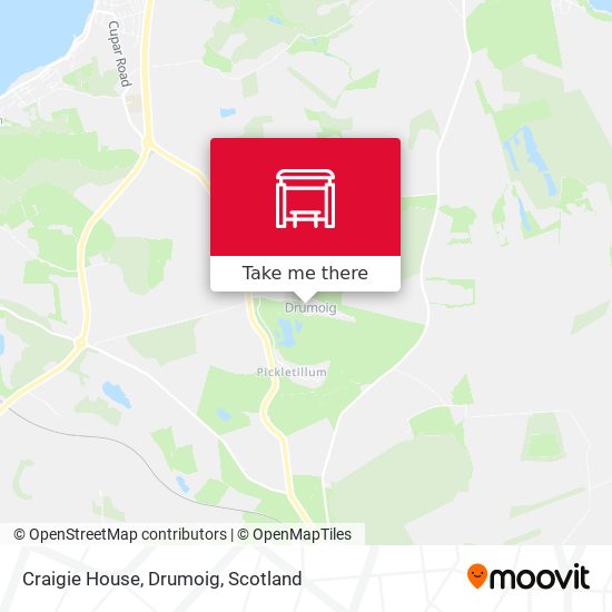 Craigie House, Drumoig map