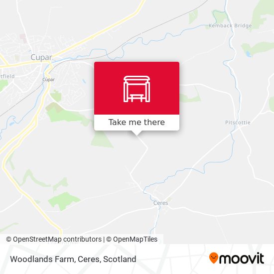 Woodlands Farm, Ceres map