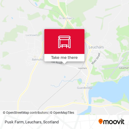 Pusk Farm, Leuchars map