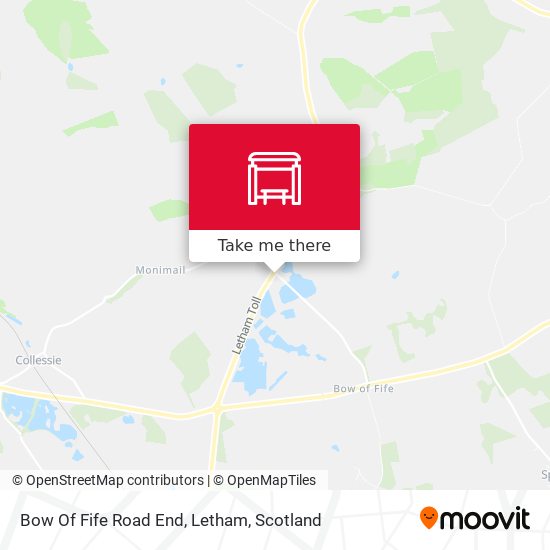 Bow Of Fife Road End, Letham map